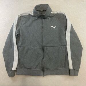 Puma Women's Full Zip Gray Track Suit Sweater Jacket Top Size Medium